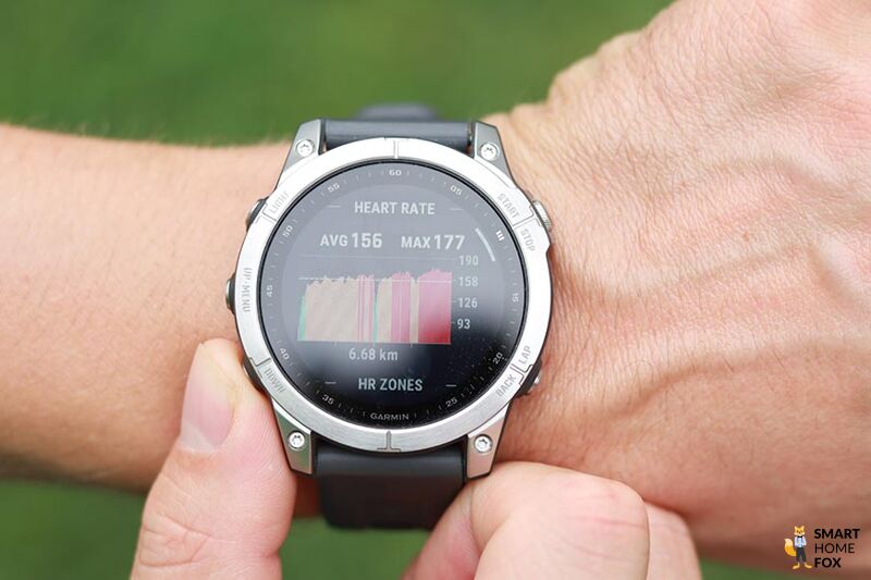 You can see the recorded heart rate on the Garmin Fenix 7.